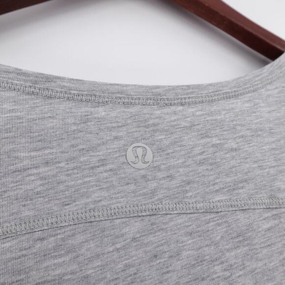 Lululemon To The Point Top Womens Size Large Gray Asymmetric Yoga Lounge - Picture 8 of 11